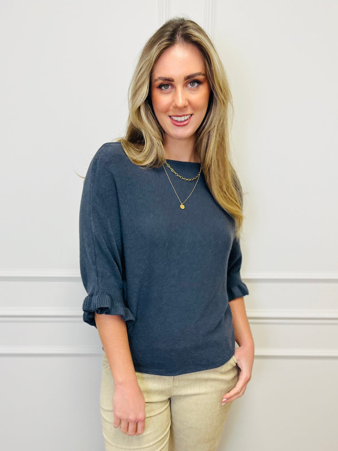 "FIONA" Soft Jumper-Grey