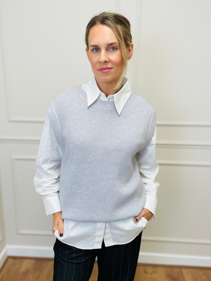 "LILI" Tank Top-Silver