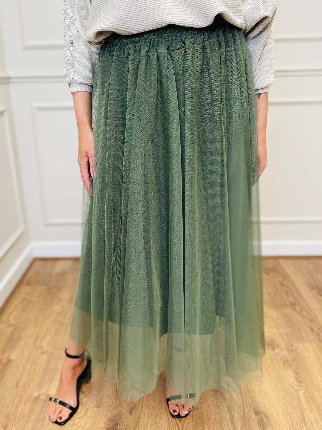 "IZZY" Tulle Skirt-Green
