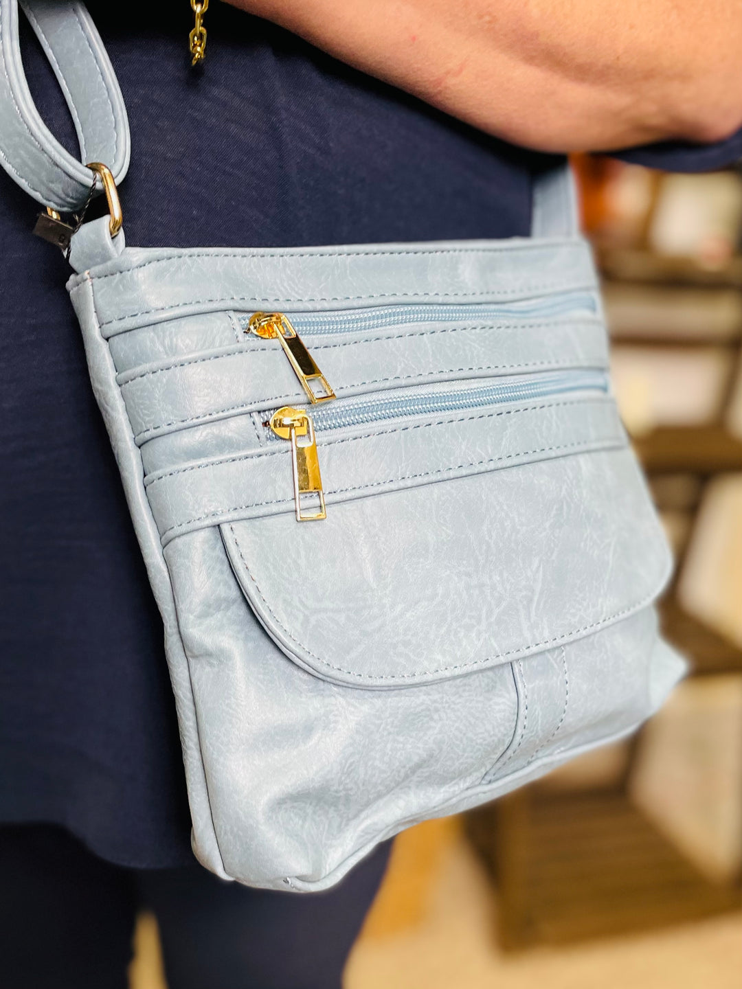 No.3 Crossbody Handbag-Blue