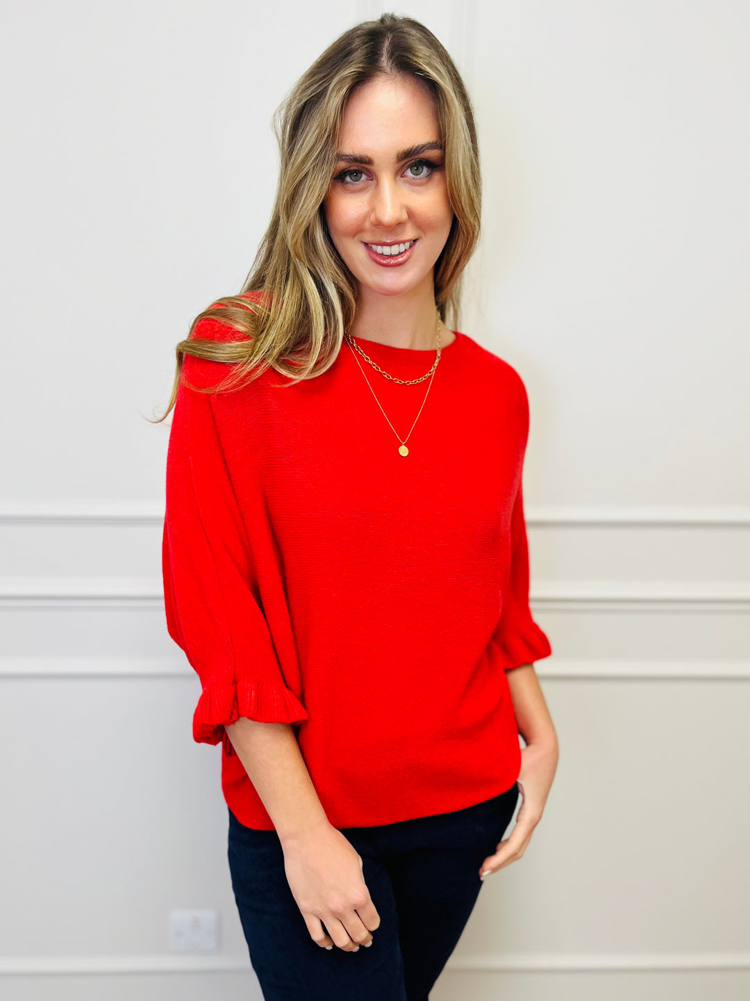 "FIONA" Soft Jumper-Red