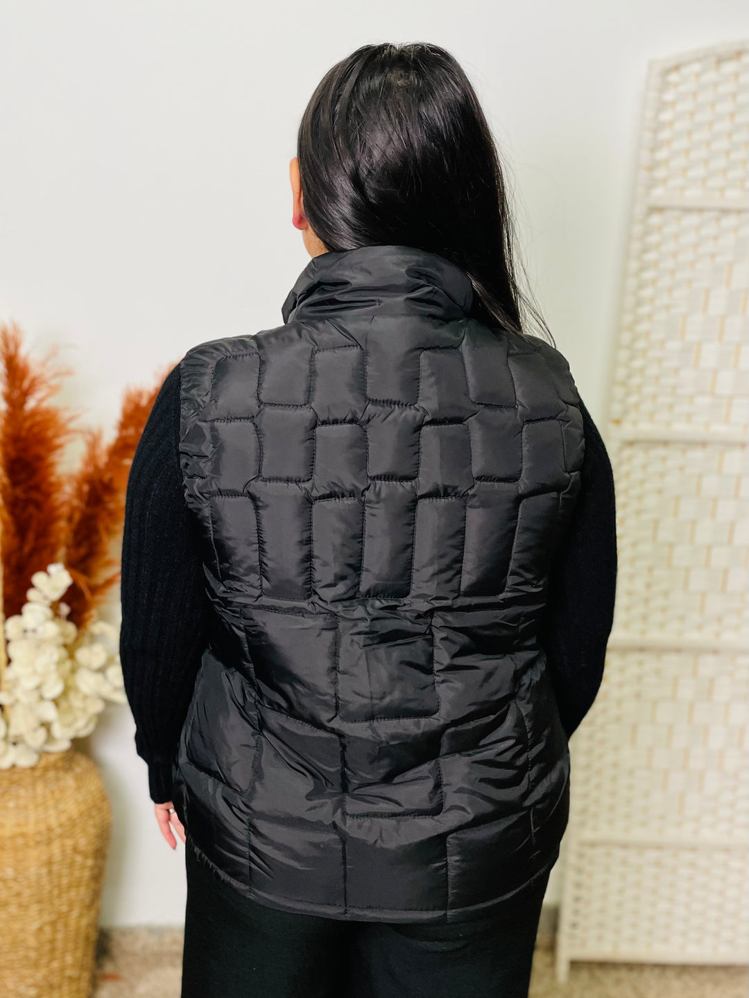 “HANNAH” Puffer Gilet-Black