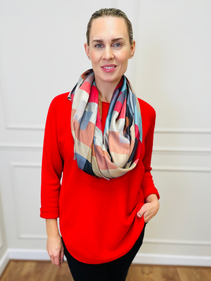 "CLEO" Soft Jumper-Red