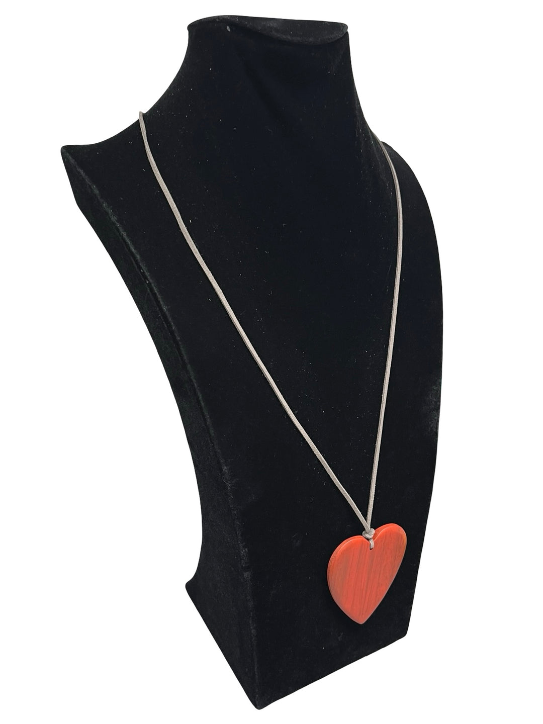 Long Heart Necklace-Orange