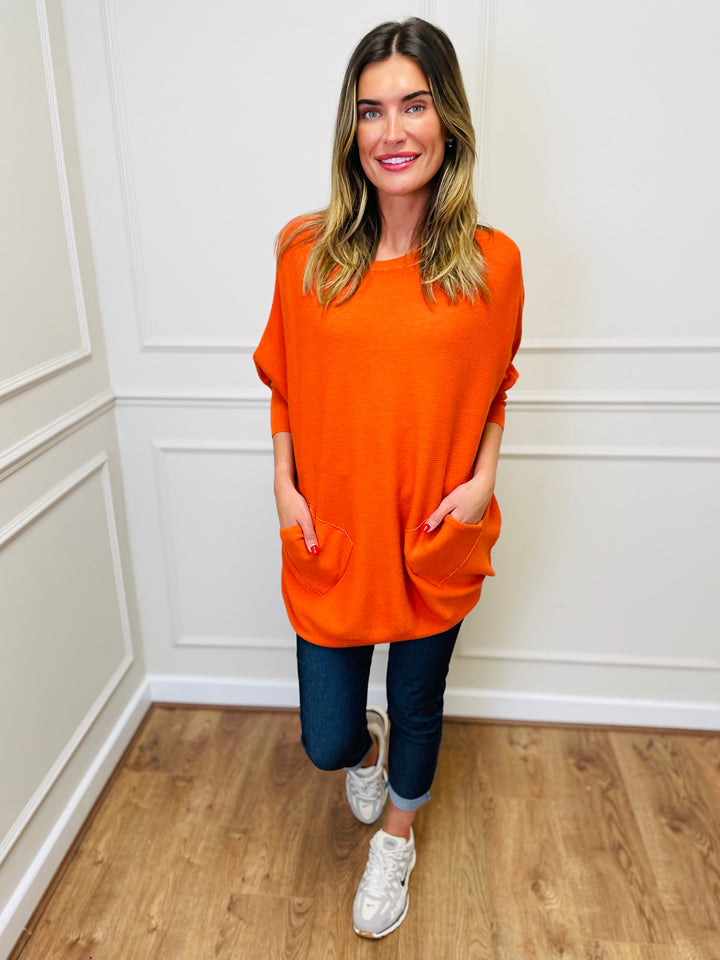 "MOLLY" Super Soft Jumper-Bright Orange