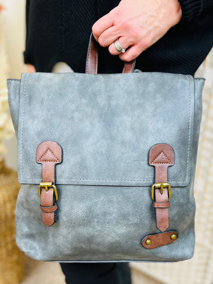 Satchel Backpack-Grey