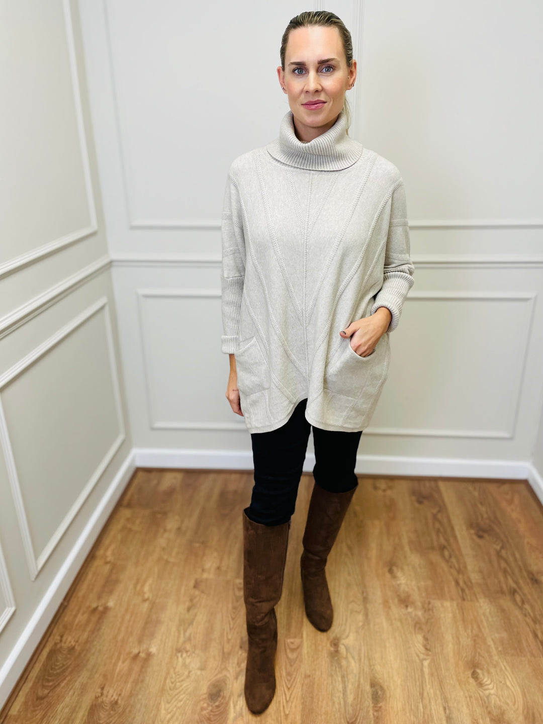 "GRACE" Knitted Jumper-Cream