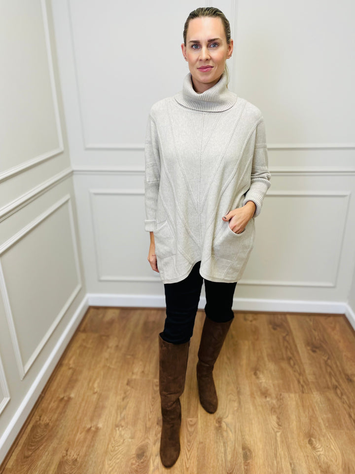 "GRACE" Knitted Jumper-Cream