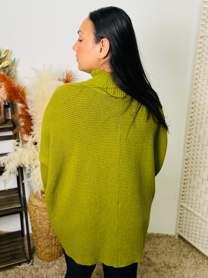 "BLAKE" Knitted Jumper-Lime Green