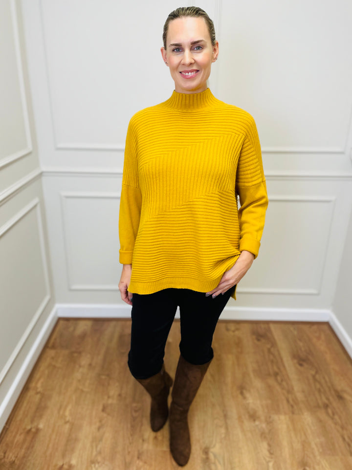 "LULU" Knitted Jumper-Mustard