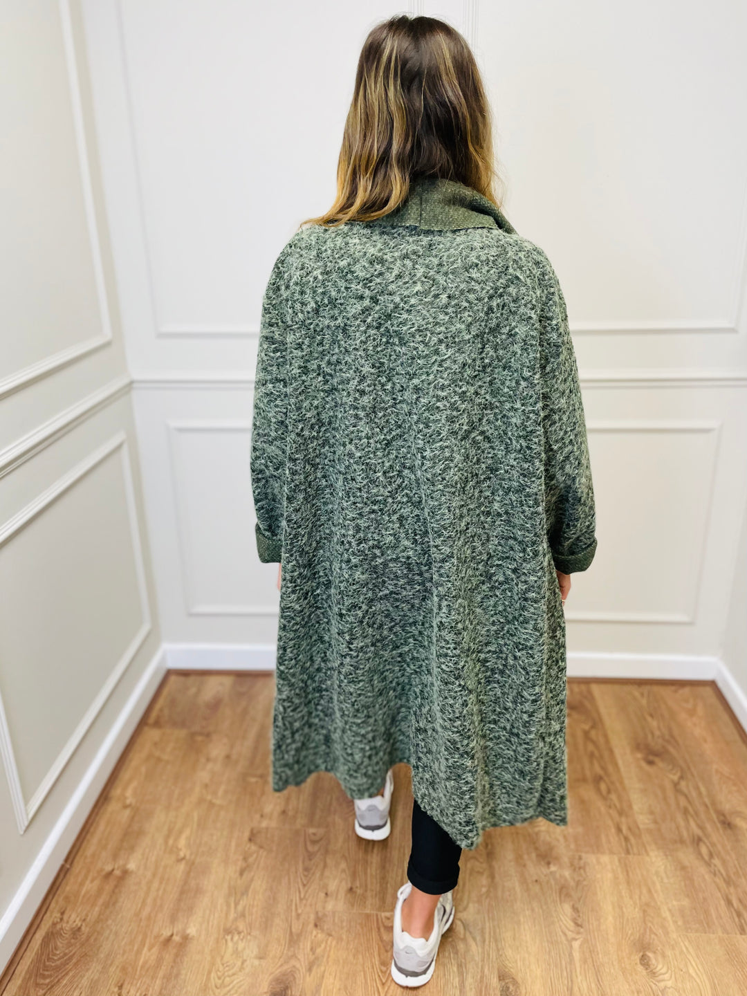 "BAILEY" Waterfall Coat-Green