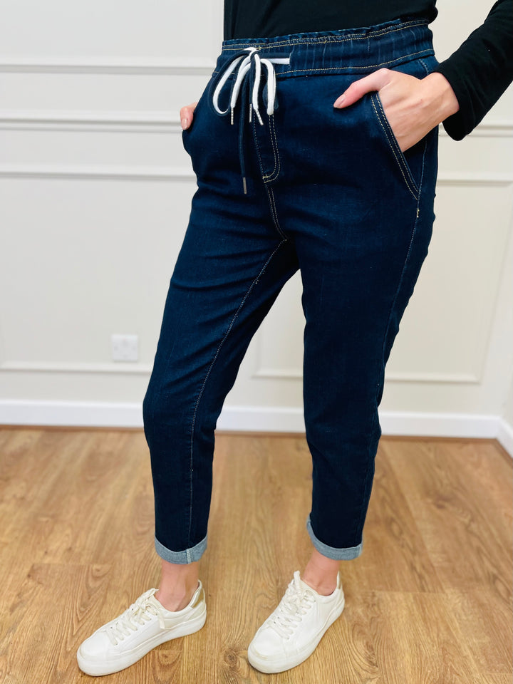 "ALEXANDRA" Mom Style Jeans-Denim
