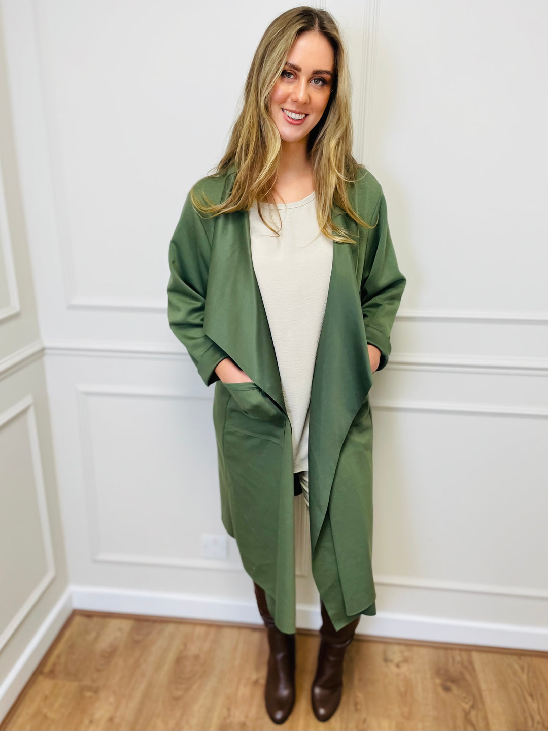 "ELAINE” Waterfall Jacket-Green