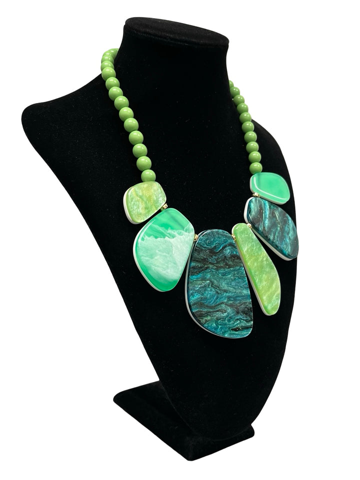 Green Short Statement Necklace