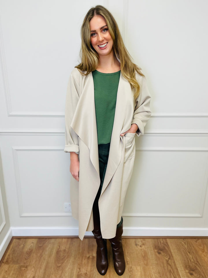 "ELAINE” Waterfall Jacket-Cream