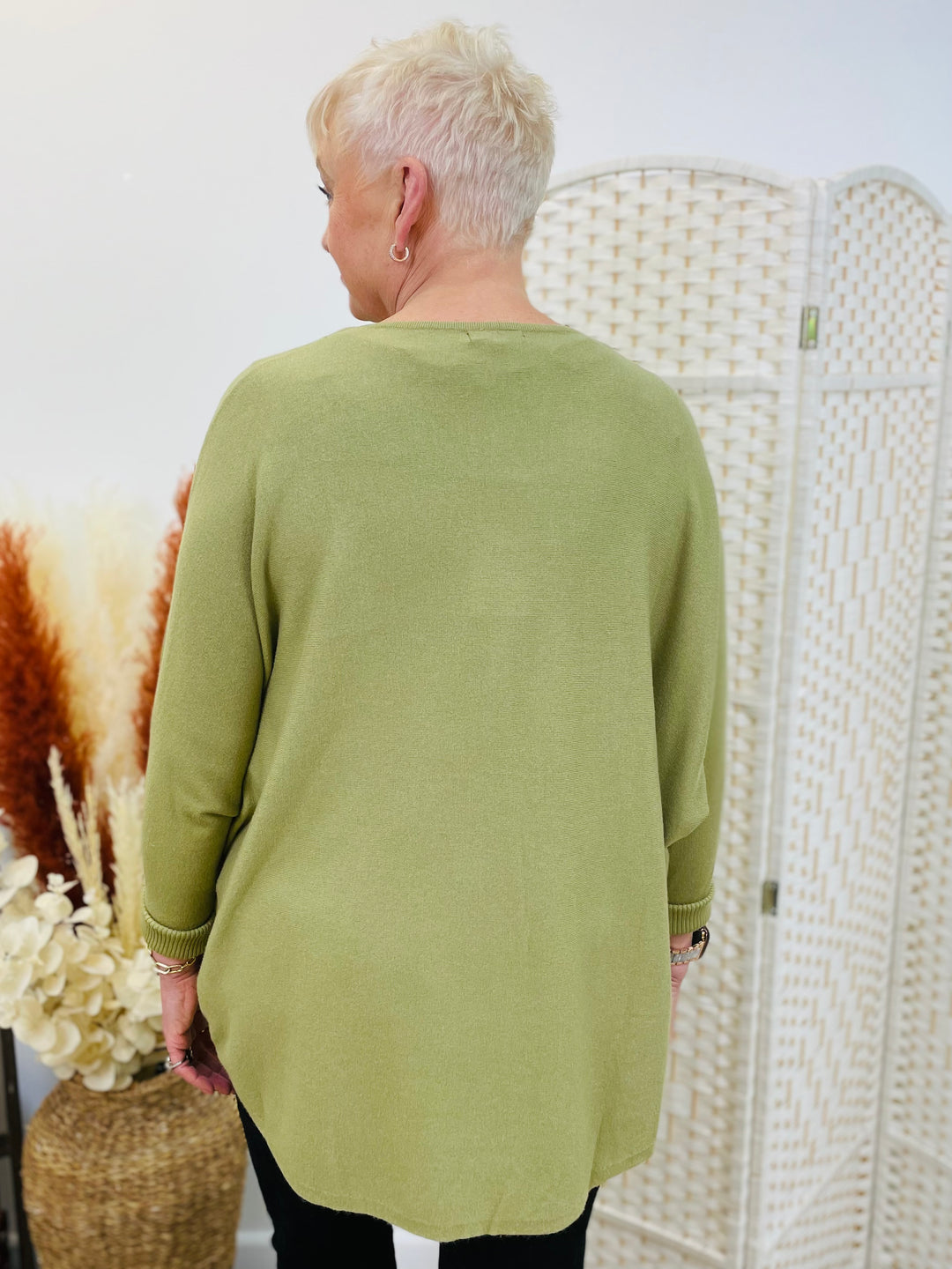 "CASSIDY" Luxury Soft Jumper-Pear Green