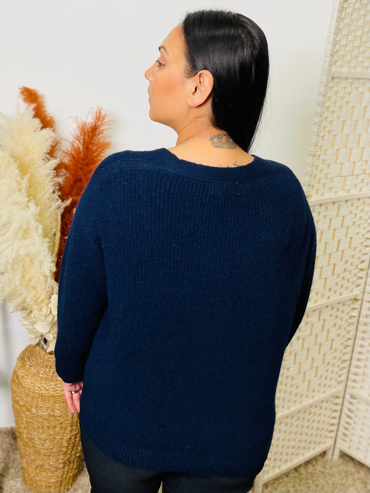 "ARIEL” Short Cardigan-Navy