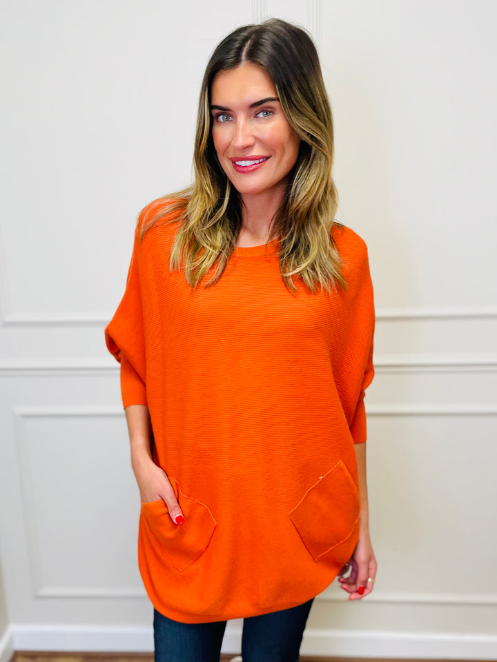 "MOLLY" Super Soft Jumper-Bright Orange