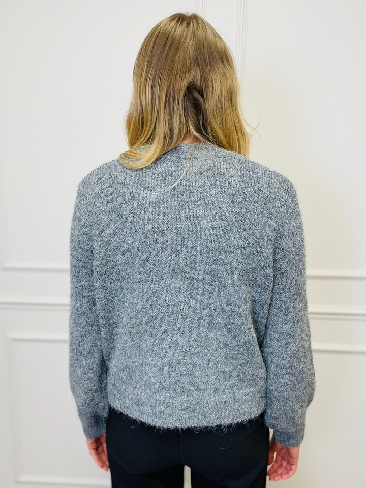 "HARLEY" Bow Jumper-Grey
