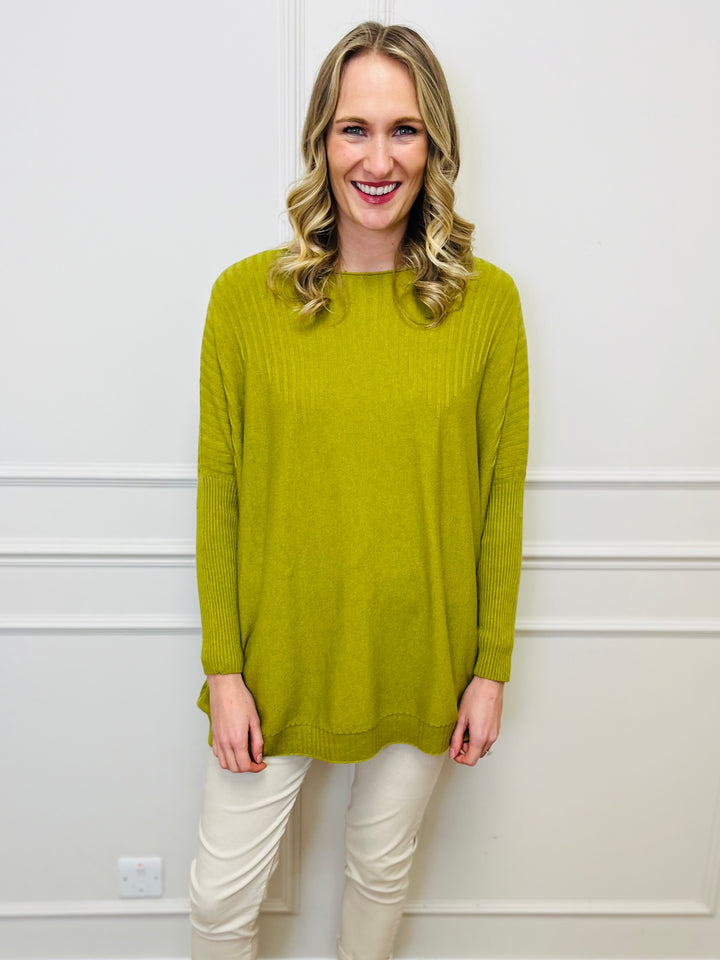 "JESSIE" Basic Soft Jumper-Green