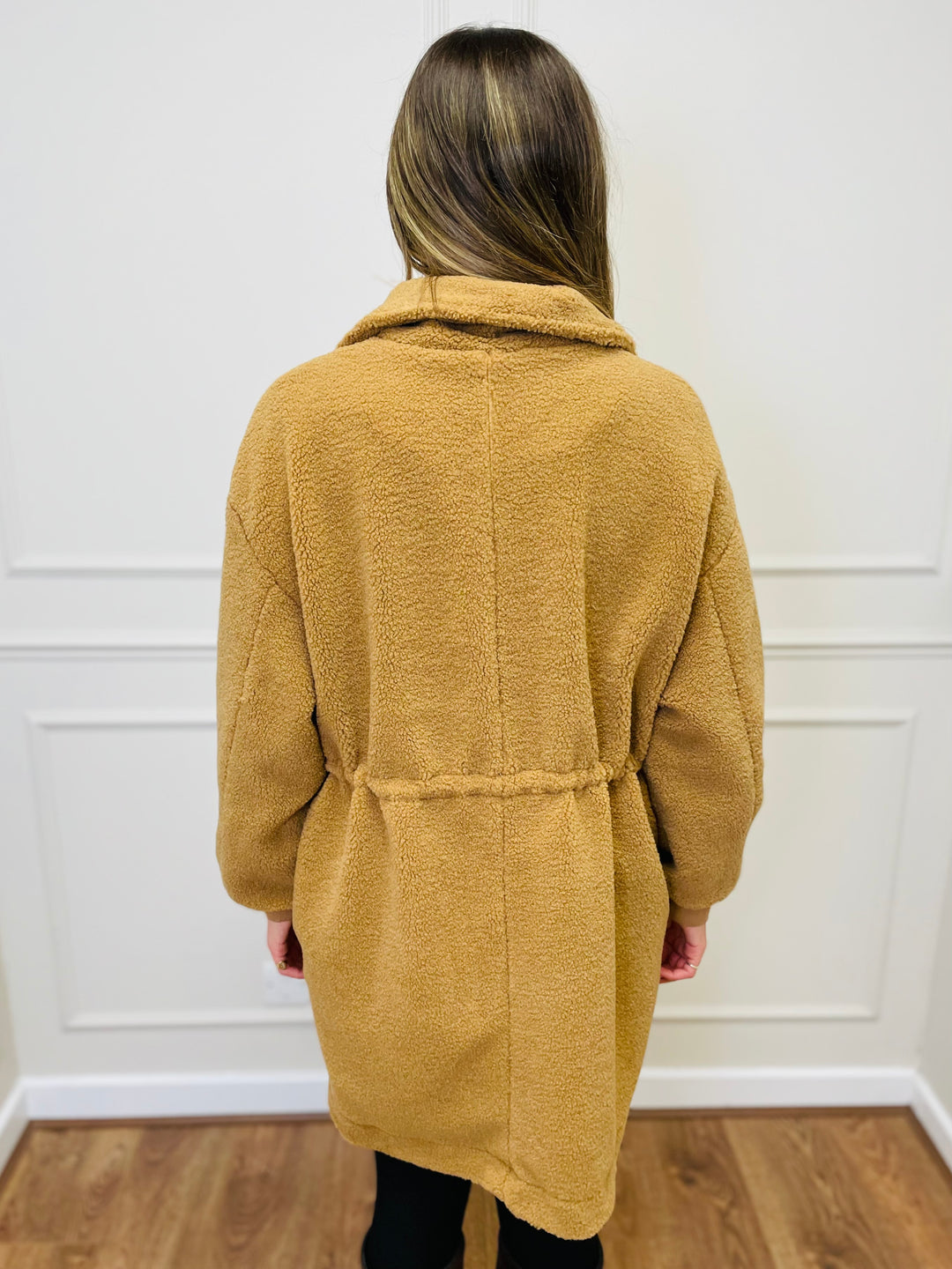 "TEDDY” Fleece Parka Jacket-Tan