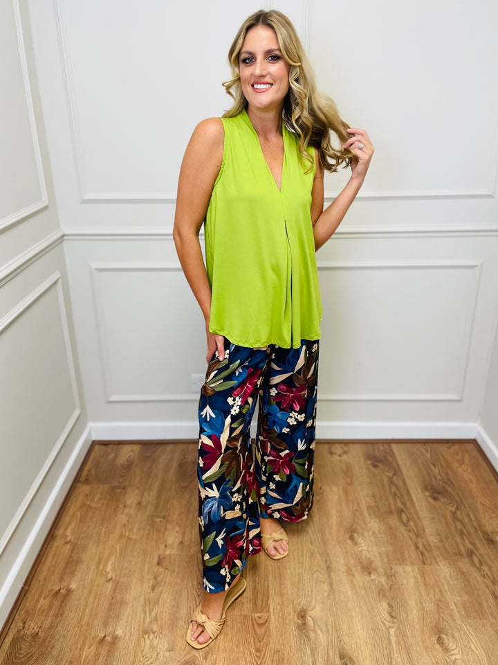 "PENNY" Basic Vest Top-Lime Green