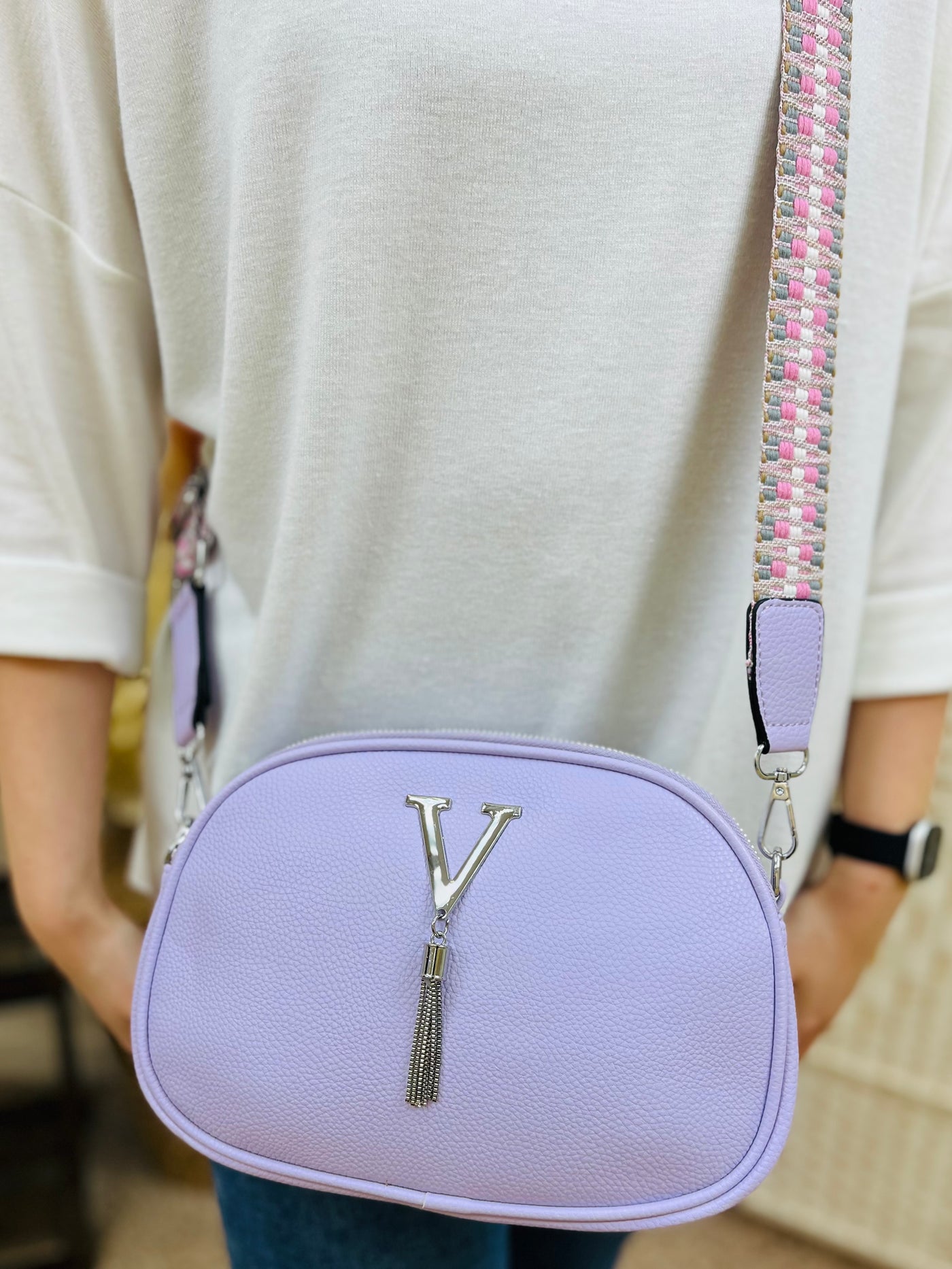 "TINA" Crossbody Handbag-Lilac