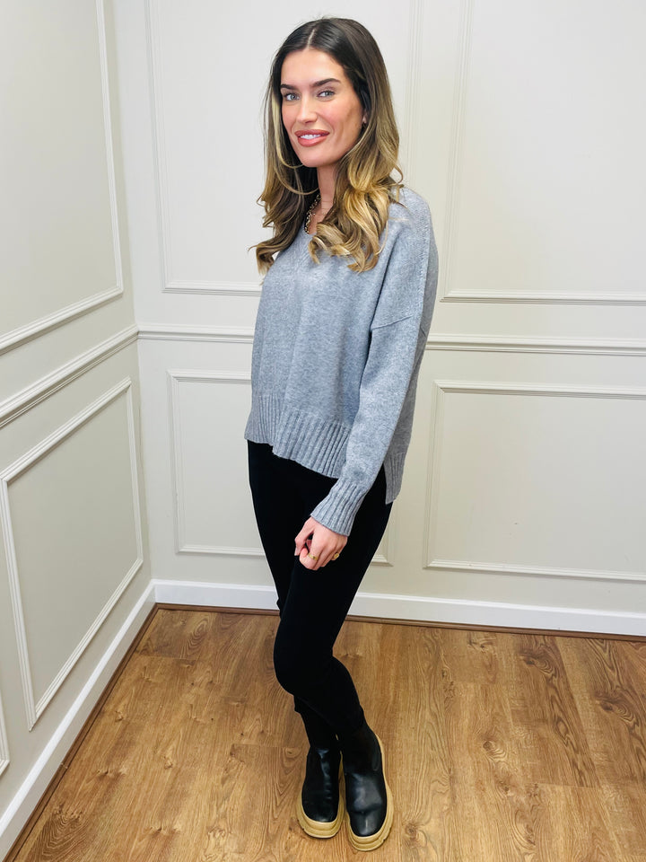 "KIKO" LUXURY Fine Knit Jumper-Grey