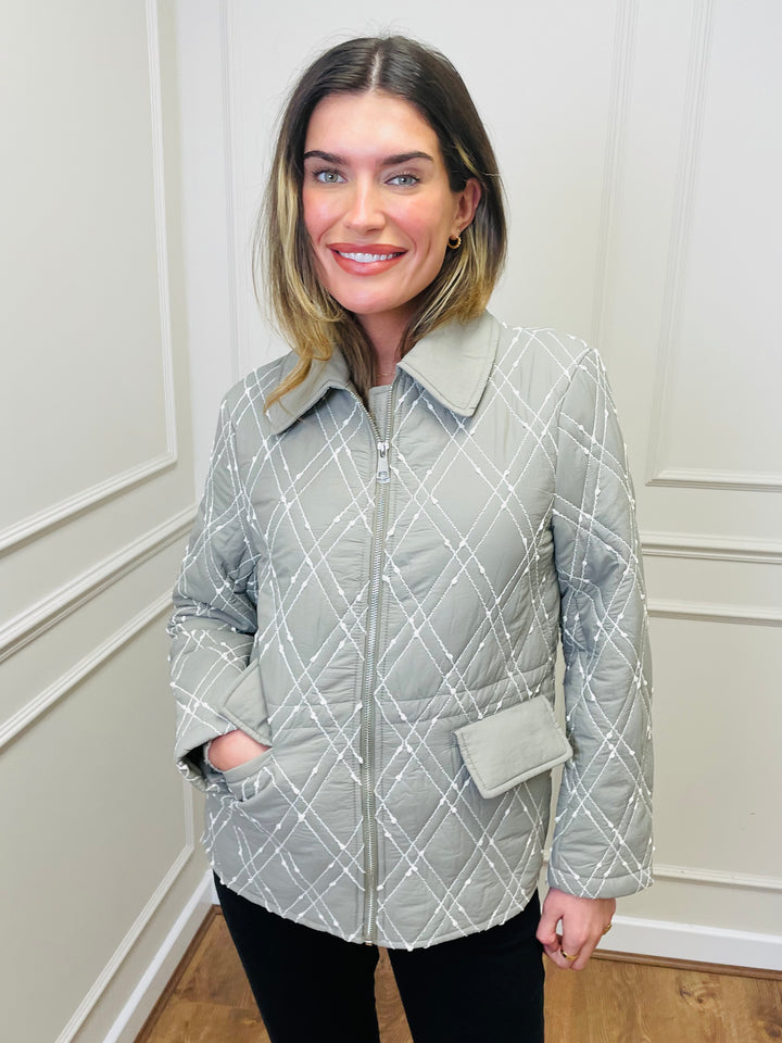 "SAMIRA" Quilted Jacket-Grey