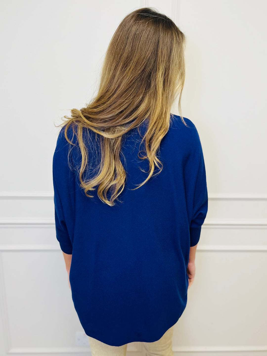 "CASSIDY" Luxury Soft Jumper-Navy