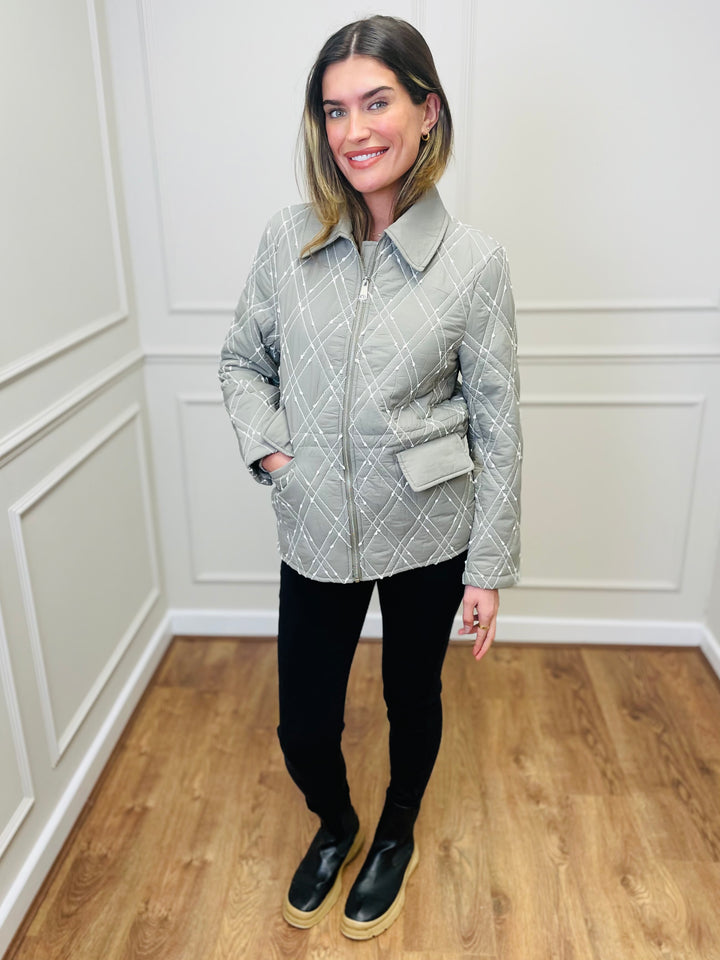 "SAMIRA" Quilted Jacket-Grey
