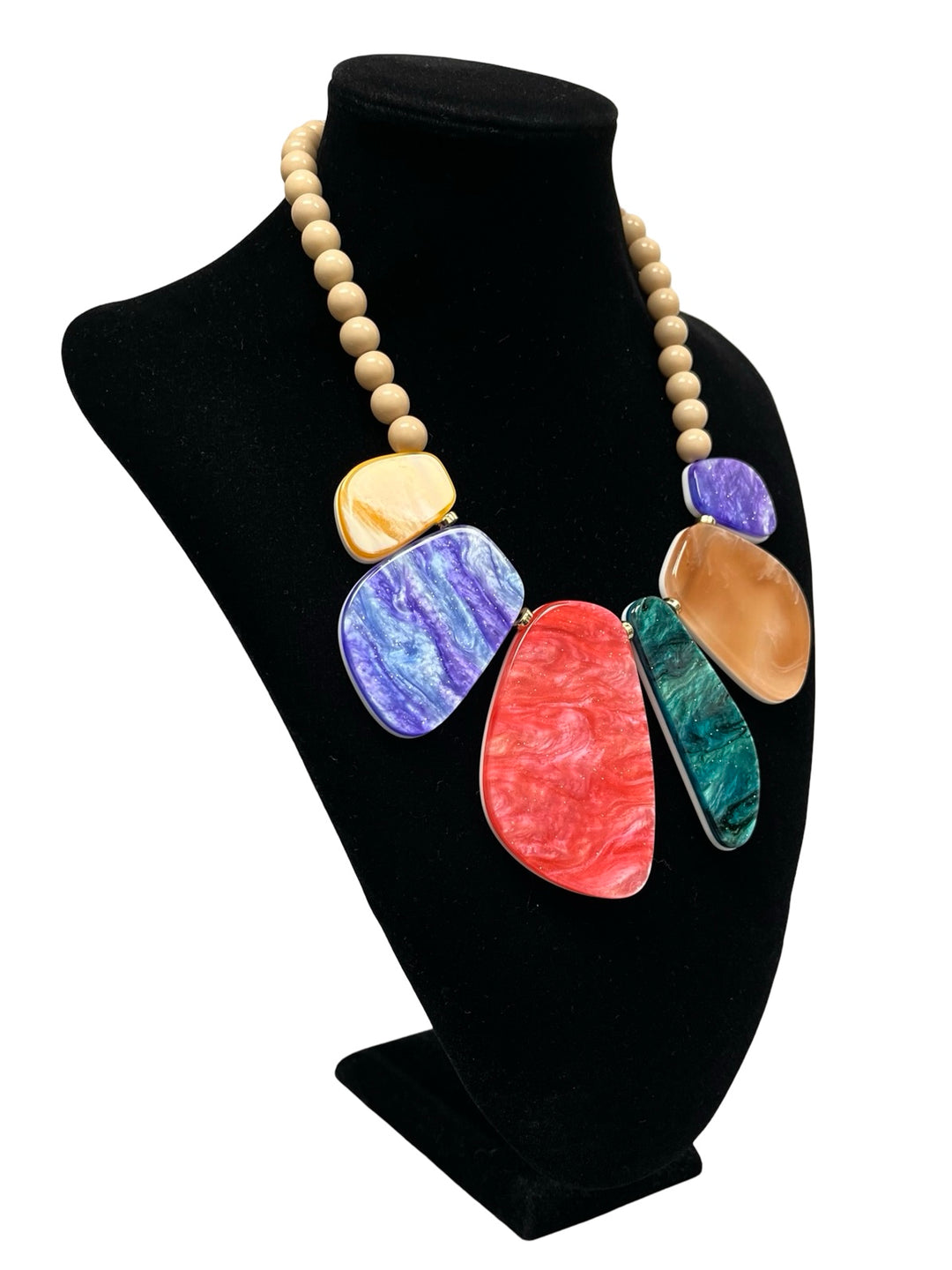 Multicolour Short Statement Necklace