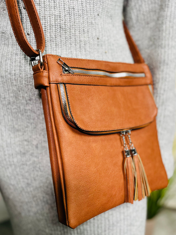 Crossbody Handbag-Tan