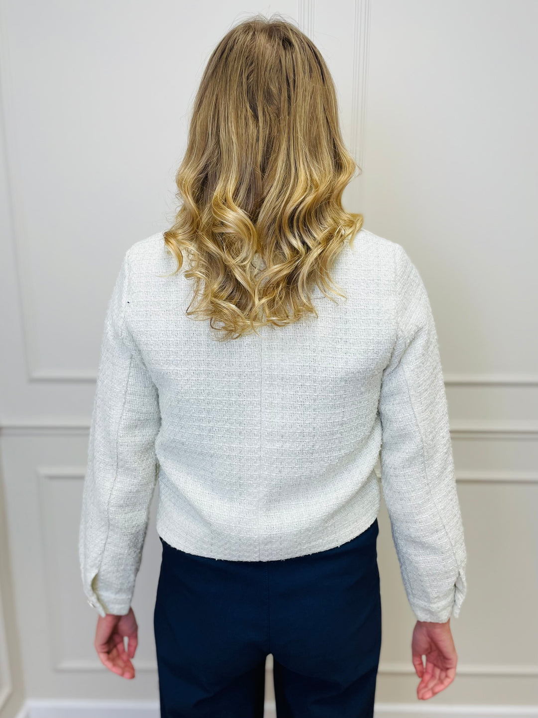 "EMILIA" Boucle Jacket-Ivory