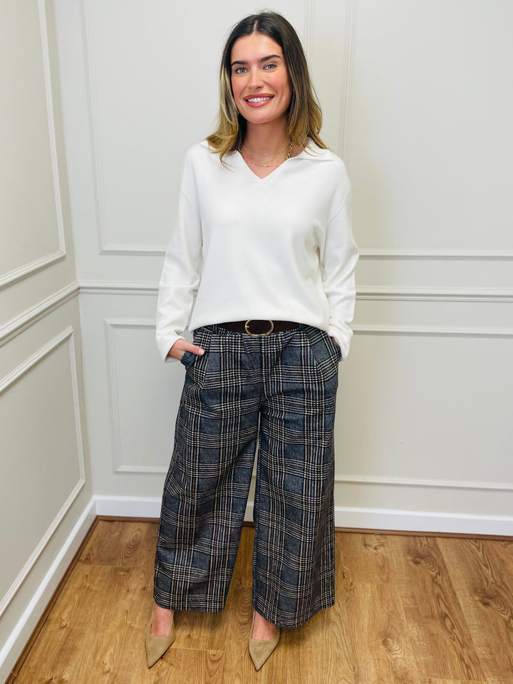 "NIKO" LUXURY Fine Knit Jumper-Cream