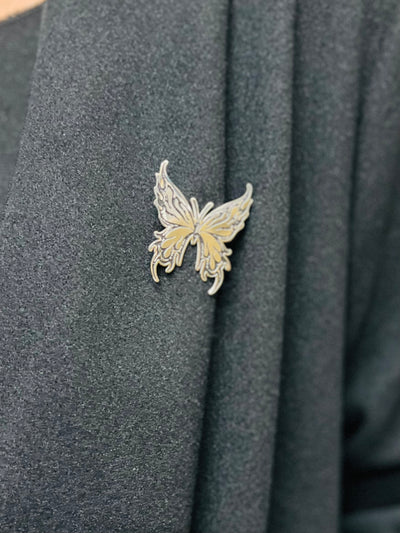 Silver Butterfly Brooch