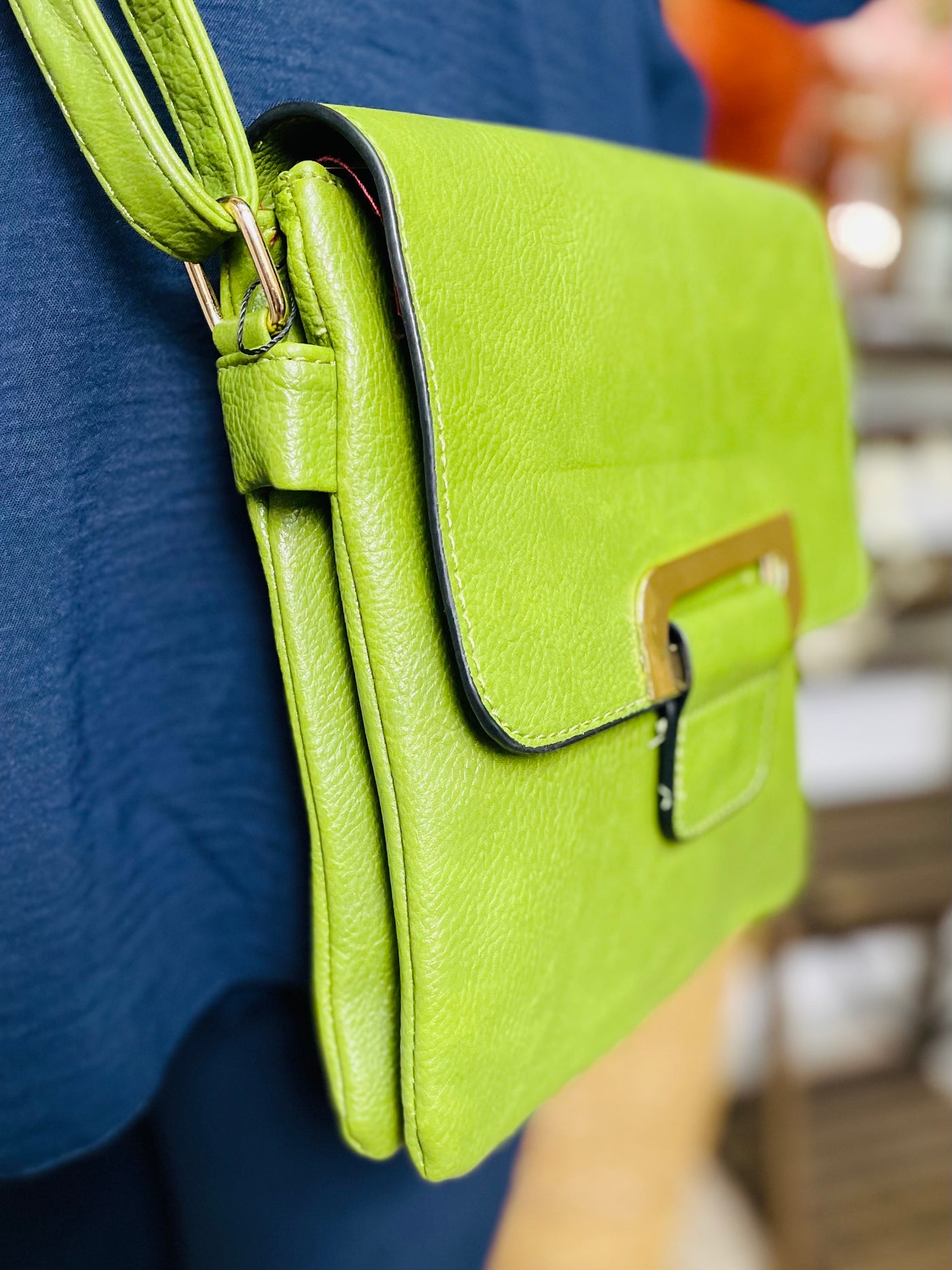 No.2 Crossbody Handbag-Lime Green