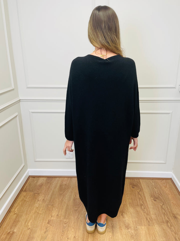 "SANDY" Luxury Jumper Dress-Black