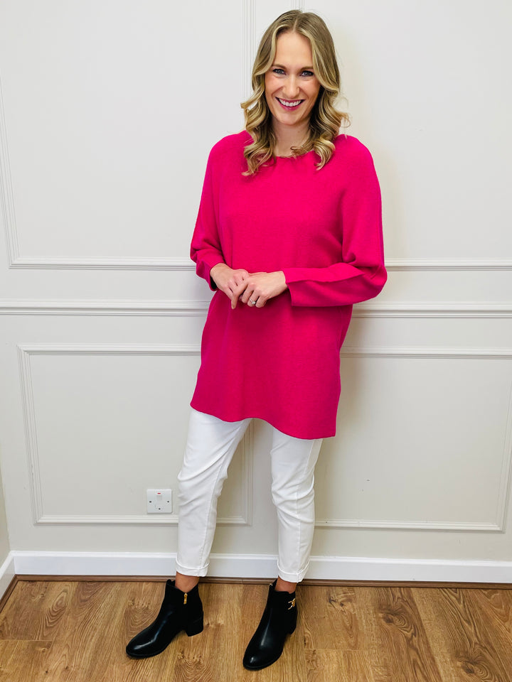 "GINNY" Basic Soft Jumper-Pink