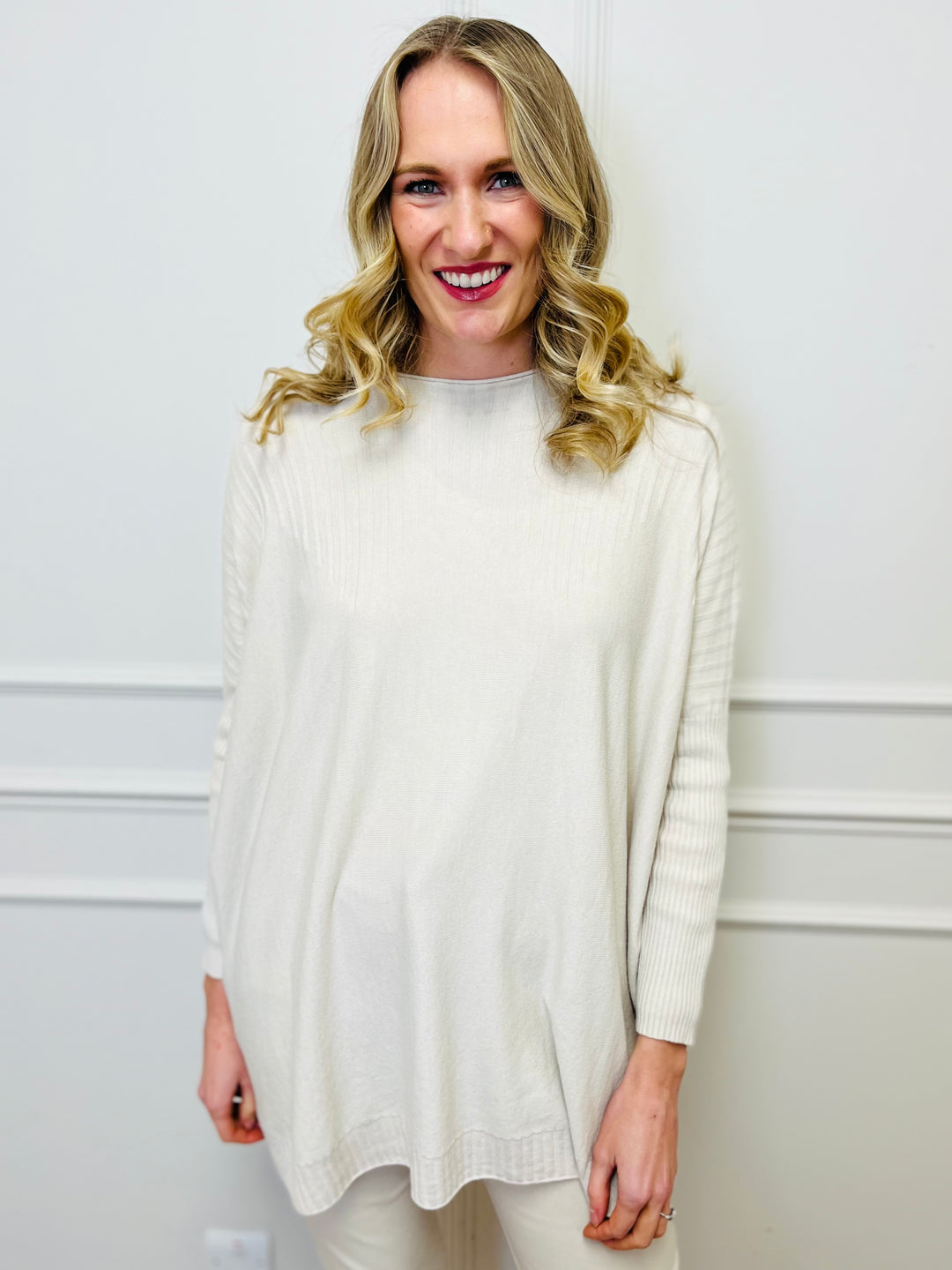 "JESSIE" Basic Soft Jumper-Cream