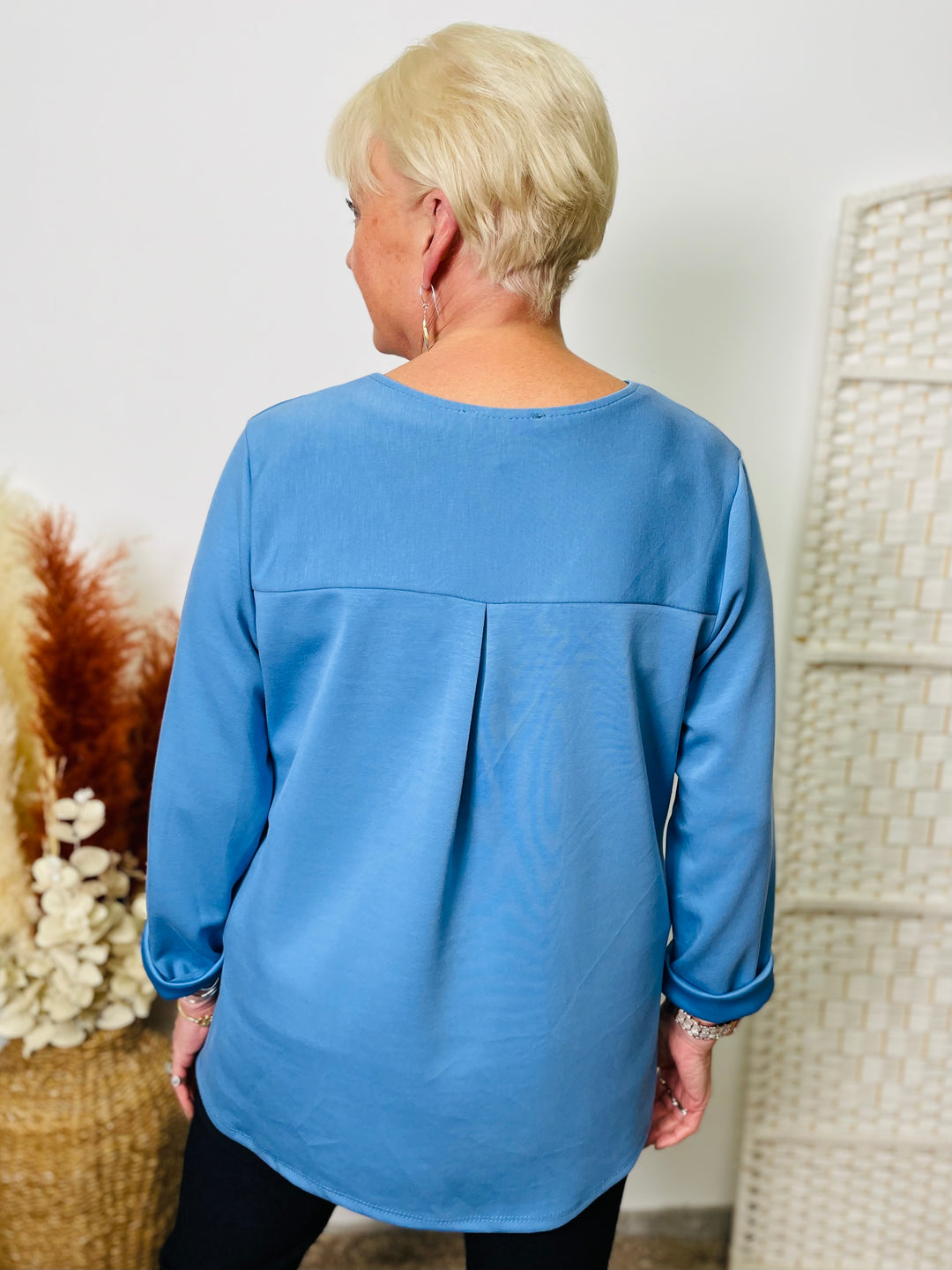 "NATALY" Super Soft Top-Sky Blue