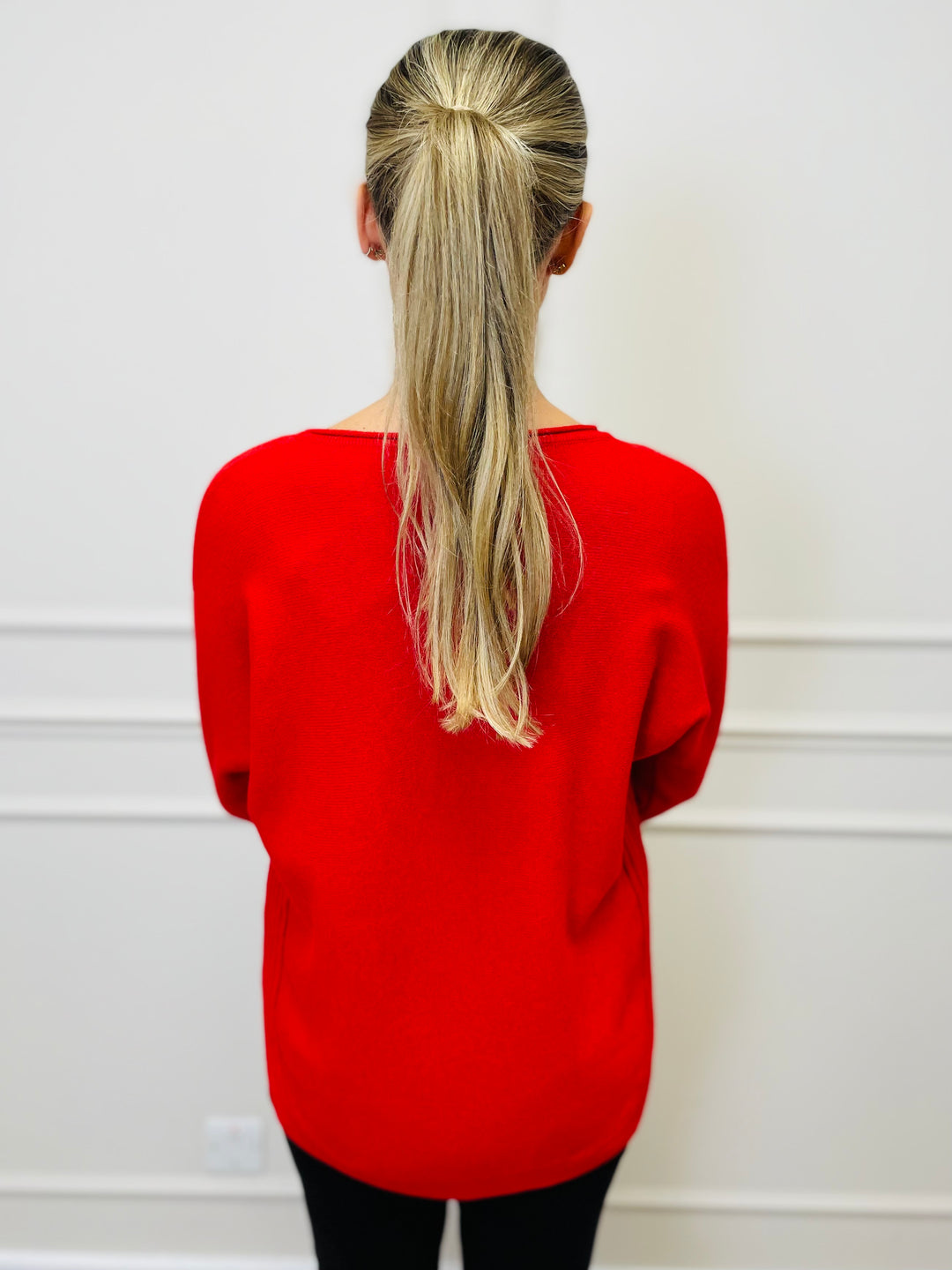 "CLEO" Soft Jumper-Red