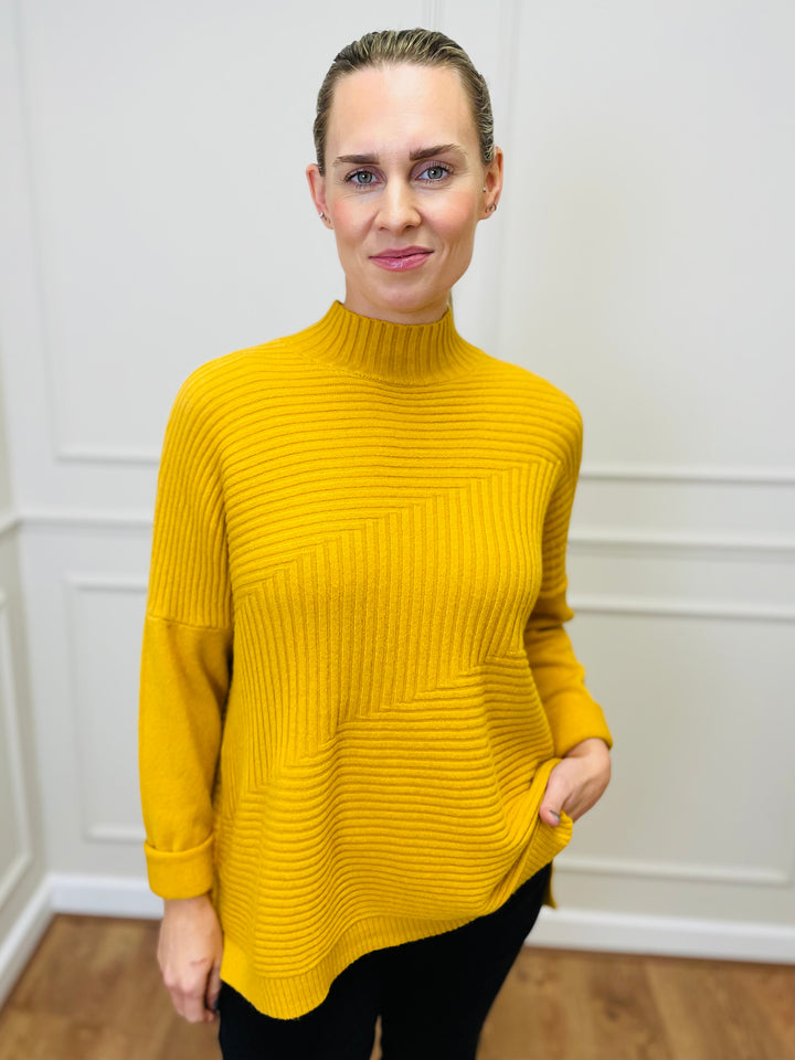 "LULU" Knitted Jumper-Mustard