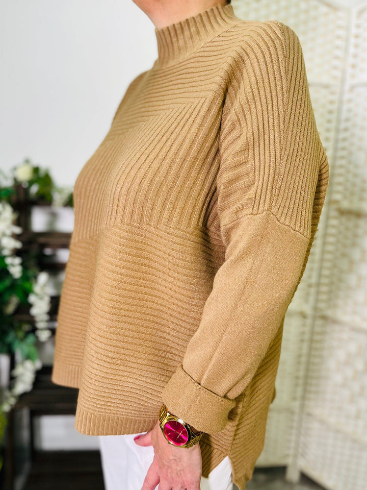 "LULU" Knitted Jumper-Camel