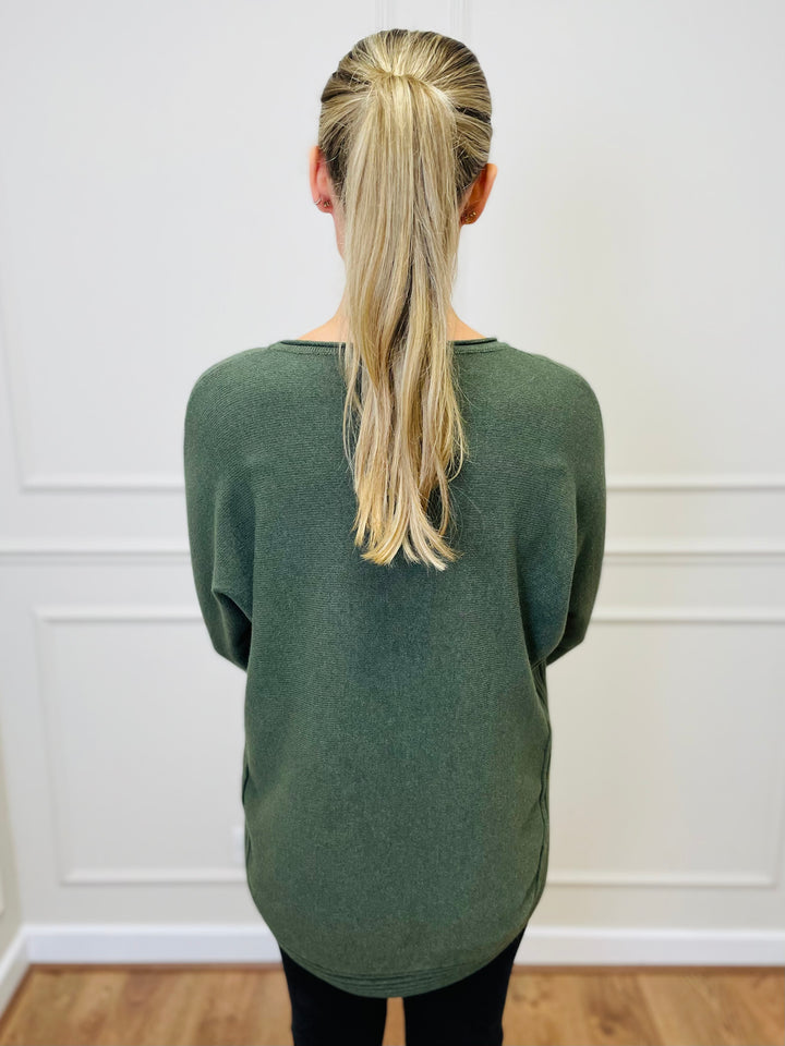 "CLEO" Soft Jumper-Green