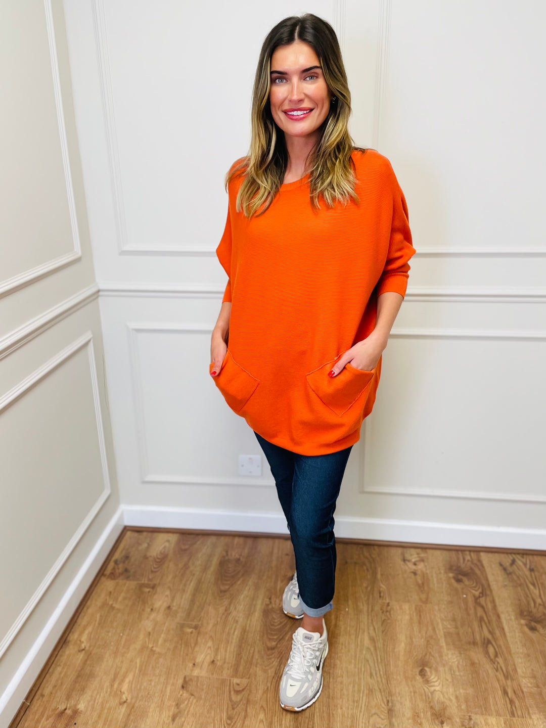 "MOLLY" Super Soft Jumper-Bright Orange