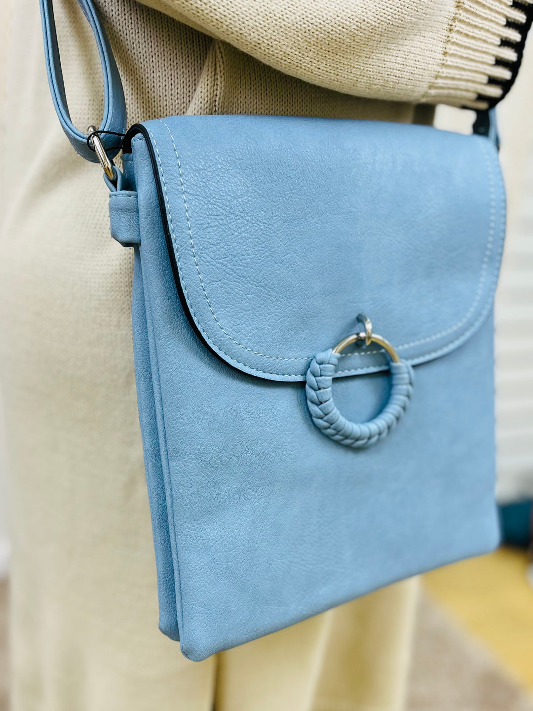 Crossbody Handbag-Sky Blue