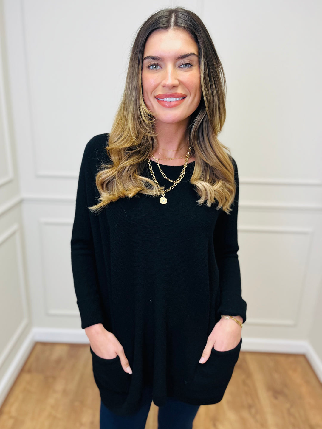 "STELLA" LUXURY Fine Knit Jumper-Black