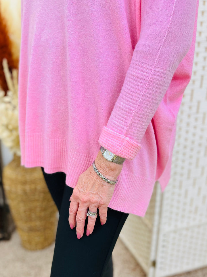 "KIKO" Super Soft Knitted Jumper-Pink