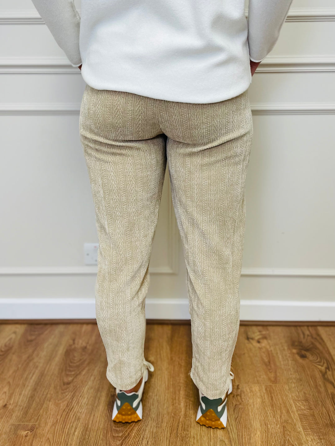 "ABIGAIL" Corduroy Trousers-Cream